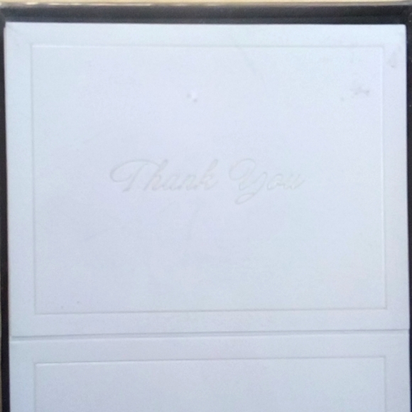 Pearl White Wedding Thank You Notes & Envelopes 50 - Picture 2 of 8